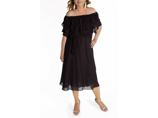 Karmenim Büyük Beden Şifon Elbise