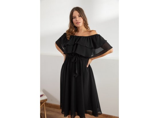 Karmenim Büyük Beden Şifon Elbise