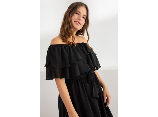 Karmenim Büyük Beden Şifon Elbise